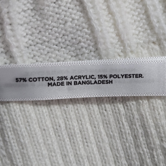 TALBOTS Women's Ivory Cable Knit Scarf - Picture 5 of 6